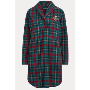 Ralph Lauren Plaid Fleece Sleep Dress - New!
